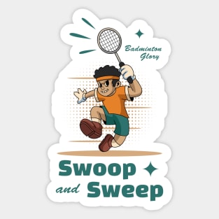 Badminton Glory Mascot Sticker